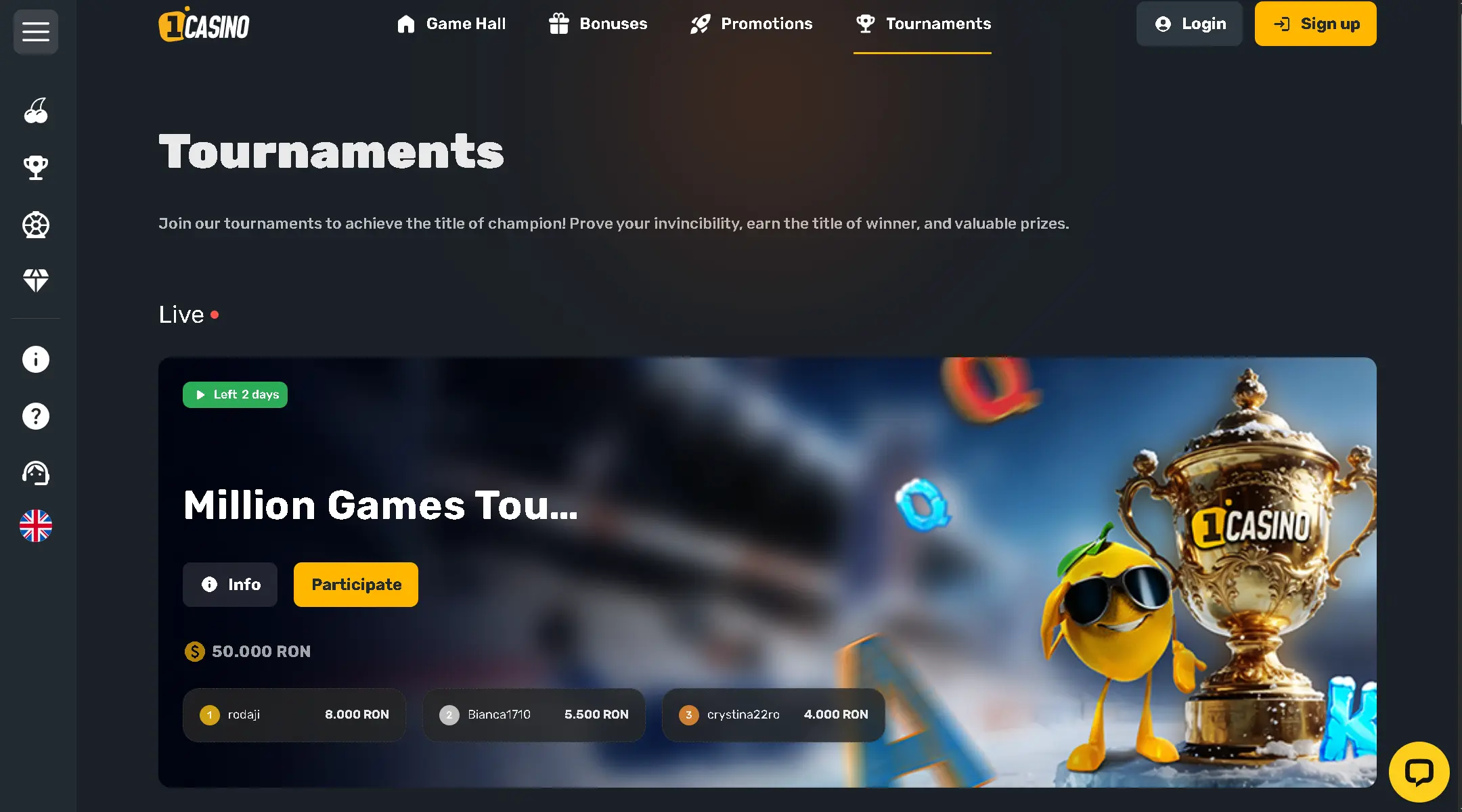 Prima Casino-loyaliteitsprogramma