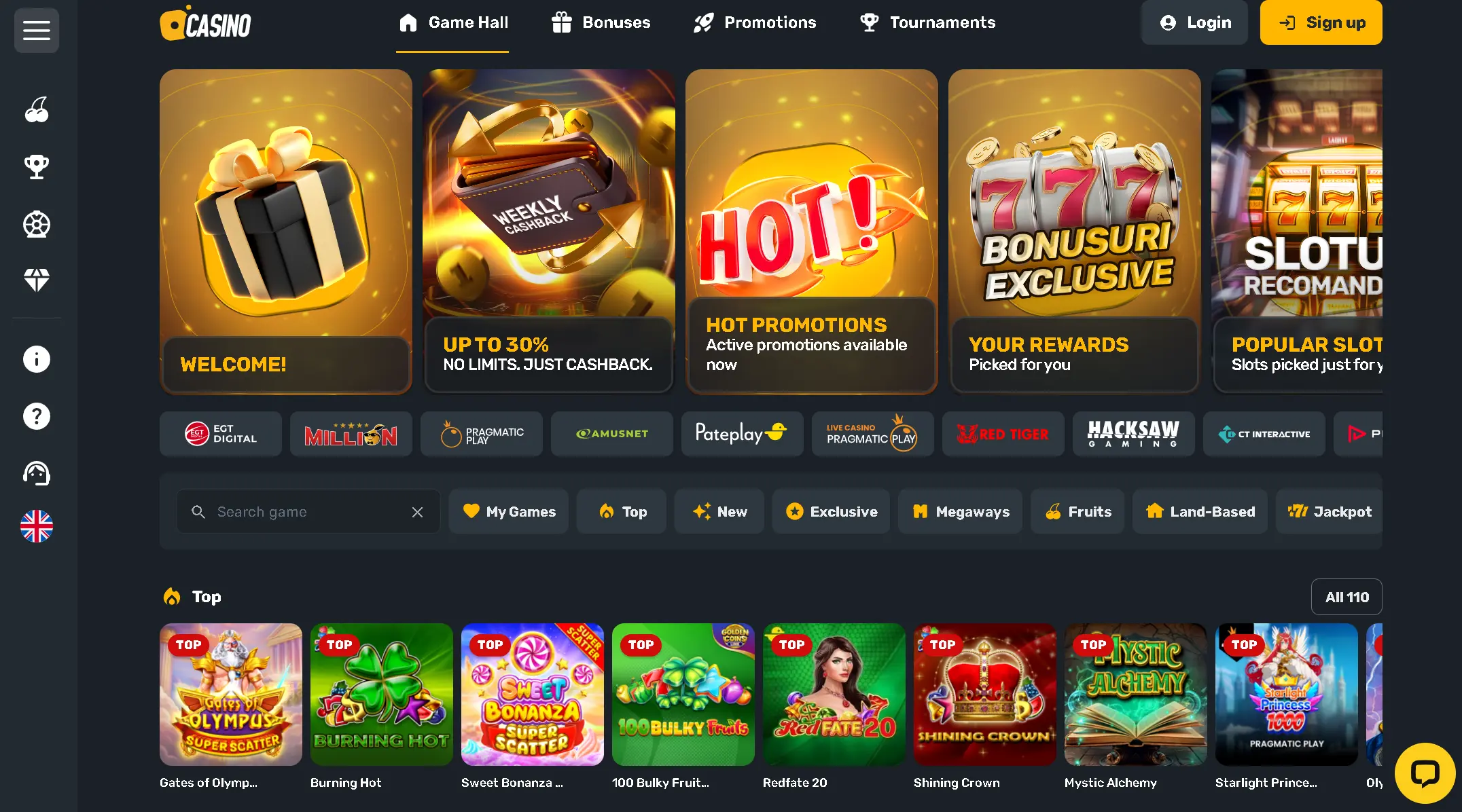 Prima Casino's turneringer